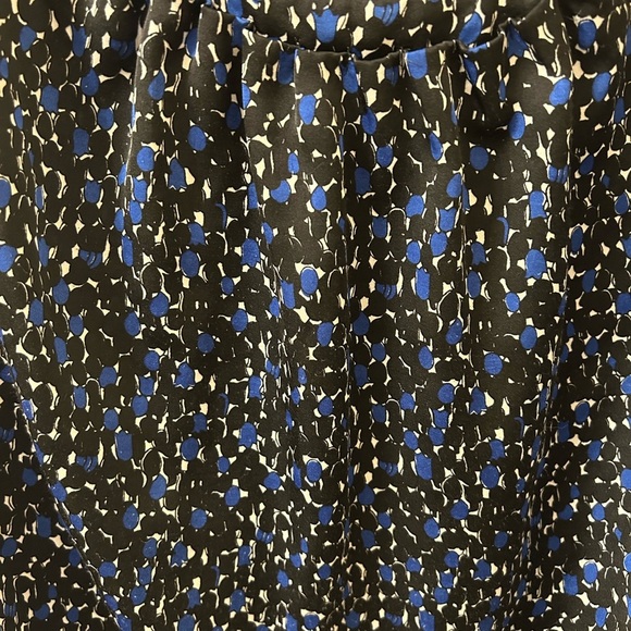 Talbots Blue and White Ruffled Blouse - Picture 3 of 5